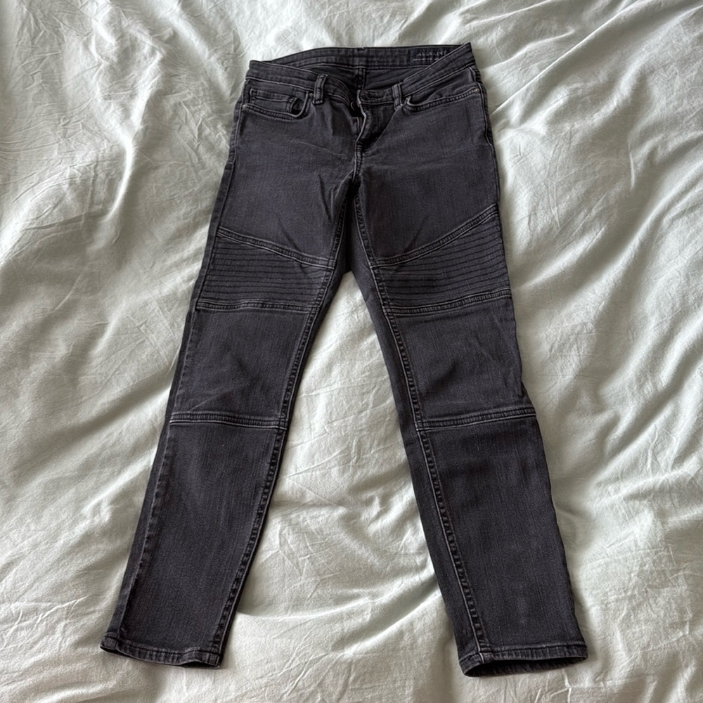 All Saints - biker cropped (ankle) low rise denim